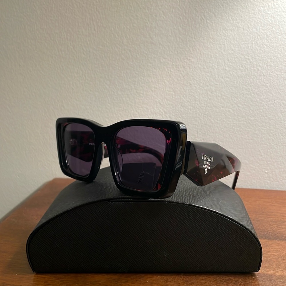 Prada Acetate Symbole Sunglasses SPR 08Y Purple Multicolor